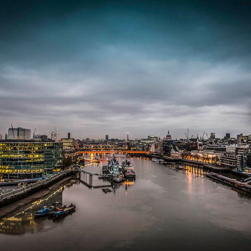 The Thames at Dawn by Night by John Rogers