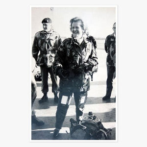 Margaret Thatcher visit to the Falklands  Photograph by George Phillips