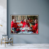 Chelsea Pensioners enjoying drinks at The Ivy by Lucy Young