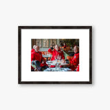 Chelsea Pensioners enjoying drinks at The Ivy by Lucy Young