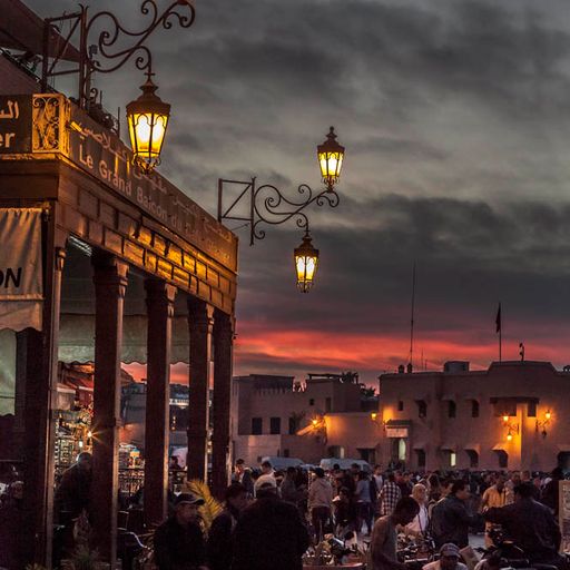 Morocco Market by Night by John Rogers